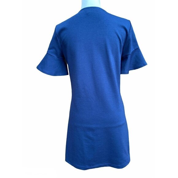 Draper James Navy Blue Bell Sleeve Shift Dress XS - Picture 7 of 11